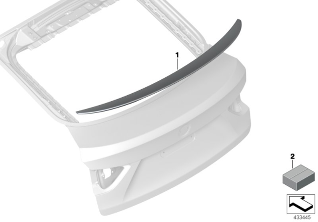 2015 BMW X6 M Rear Lid, Mounting Parts Diagram