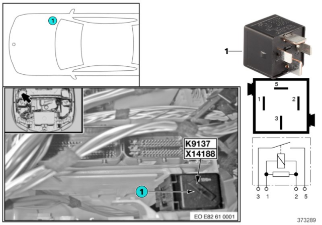 2008 BMW 328xi Relay, Electric Fan Diagram