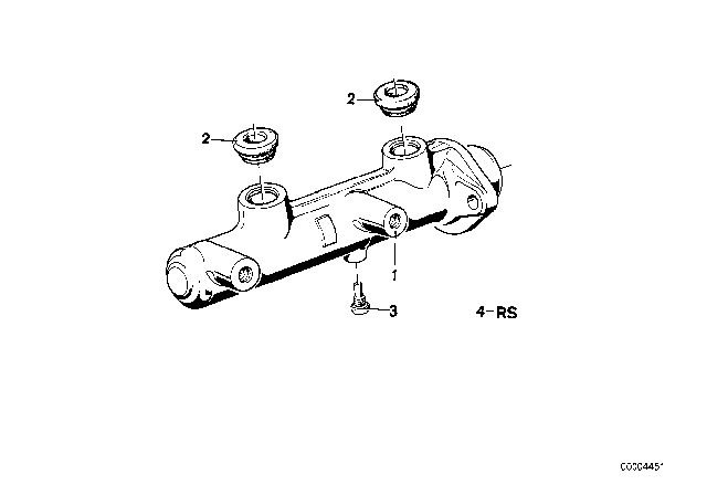 1979 BMW 633CSi Brake Master Cylinder Diagram 2