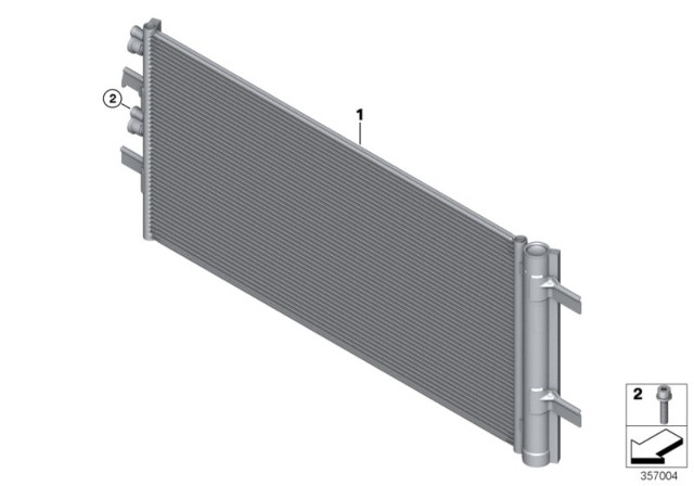 2020 BMW M235i xDrive Gran Coupe CONDENSER AIR CONDITIONING W Diagram for 64536819644