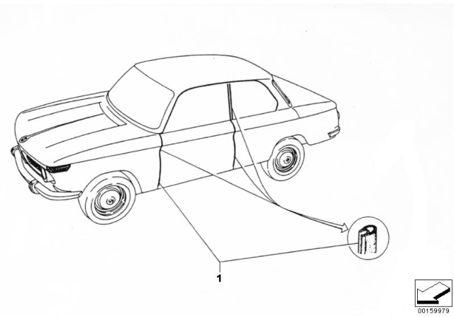 1970 BMW 1602 Edge Protection Diagram