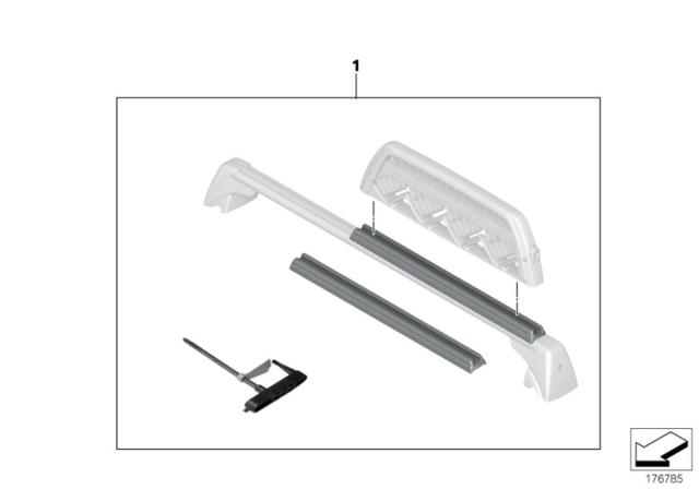 2017 BMW X5 Support-Tube Heightening Diagram