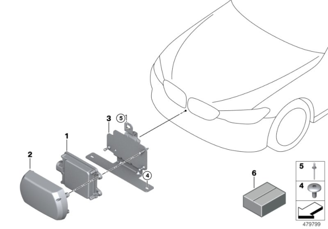 2019 BMW 530i Acc-Sensor Diagram