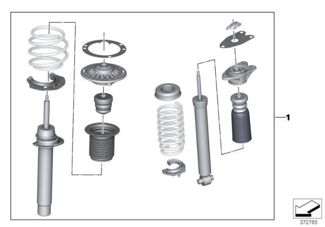 2017 BMW 440i Retrofit Kit Sports Suspension Diagram for 33502409928