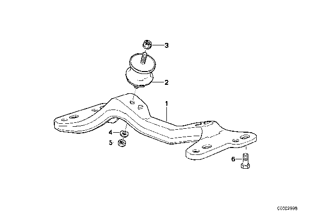 1998 BMW 323i Gearbox Suspension Diagram