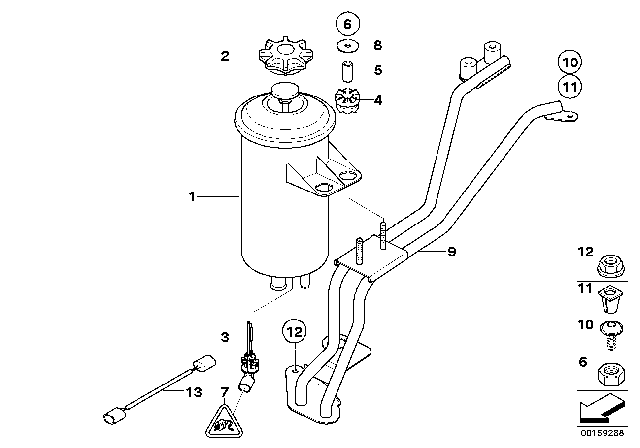 2002 BMW 745Li Oil Reservoir / Components / Dynamic Drive Diagram