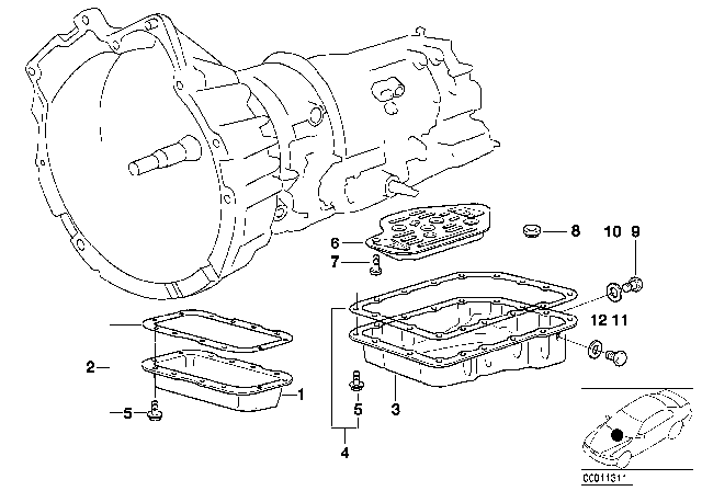 1995 BMW 318i Oil Pan / Oil Strainer (A4S 270R/310R) Diagram