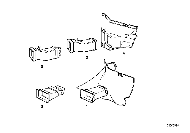 1991 BMW 325i Air Ducts Diagram 1