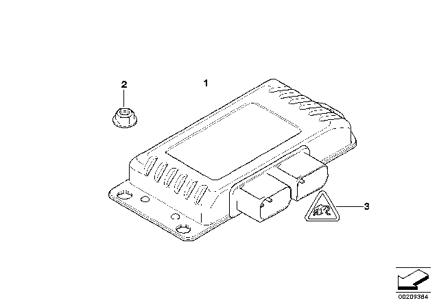 2010 BMW X5 M Control Unit, Transfer Box Diagram for 27607606629