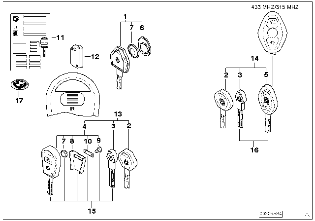 2005 BMW 325Ci Radio Remote Control Diagram 2