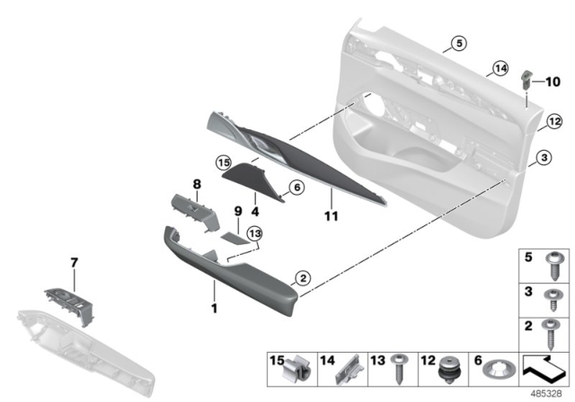 ARMREST, FRONT RIGHT Diagram for 51417466266