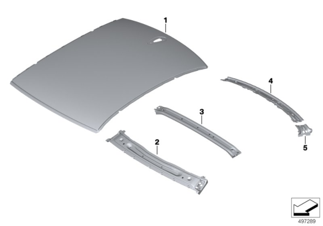 2019 BMW 330i ROOF BOW, FRONT Diagram for 41007488125
