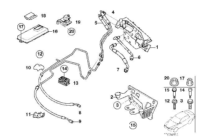 2008 BMW 750i Valve Block And Add-On Parts / Dyn.Drive Diagram