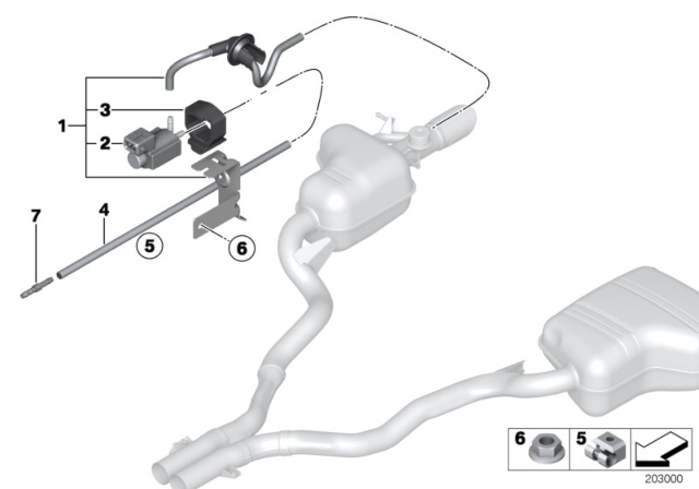 2016 BMW Z4 Vacuum Control, Exhaust Flap Diagram