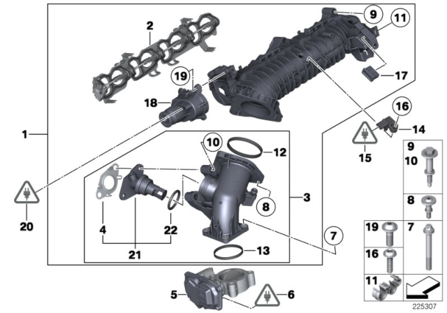 2015 BMW X3 Intake Manifold AGR With Flap Control Diagram