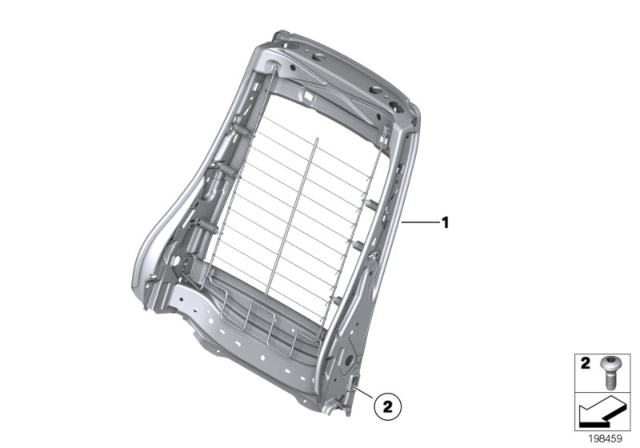 2017 BMW X3 Seat, Front, Backrest Frame Diagram