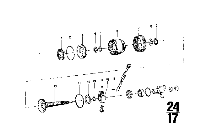 1973 BMW 3.0CS Planet Wheel Set / Output (Bw 65) Diagram 1