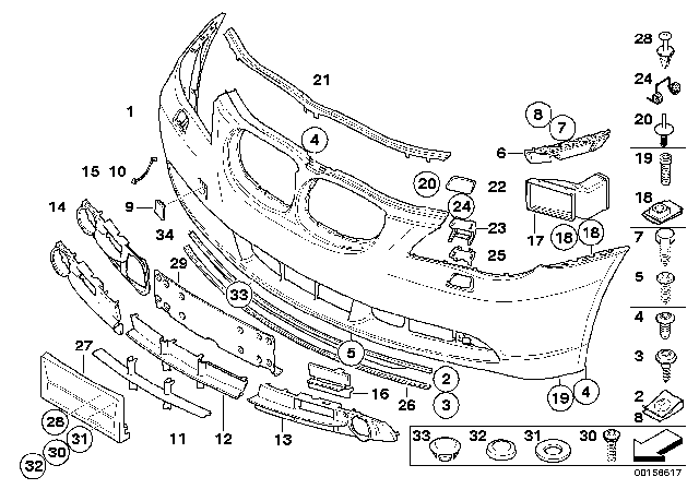 2006 BMW 525i Trim Panel, Front Diagram