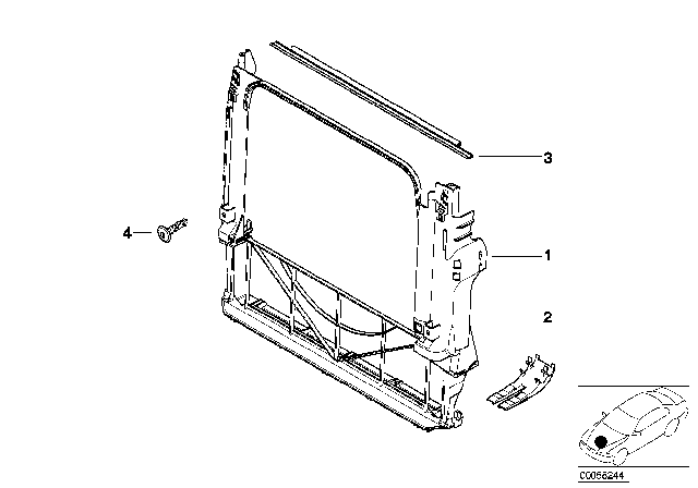 2002 BMW X5 Cooling Holder Diagram