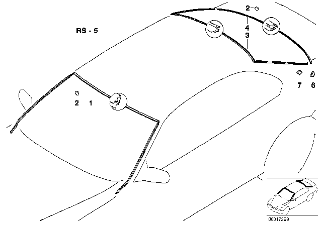 2003 BMW M5 Covering Upper Diagram for 51318159785