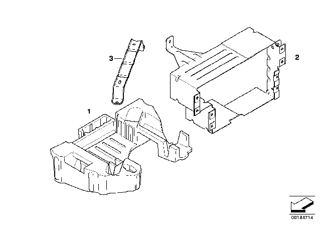 2010 BMW 128i Bracket, Asia Navigation Diagram