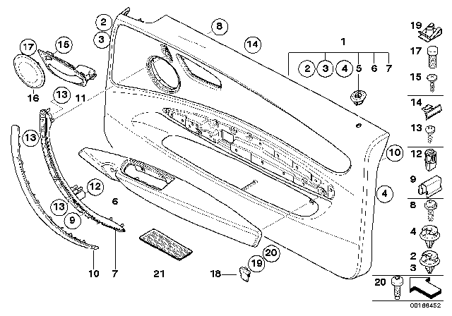 2012 BMW 128i Door Lining Leather Right Diagram for 51417339344