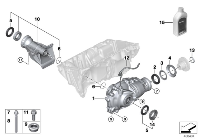 2018 BMW X3 Front Differential Diagram for 31508679982