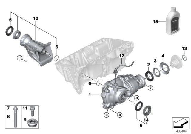 2020 BMW X3 Final Drive (Front Axle) Diagram