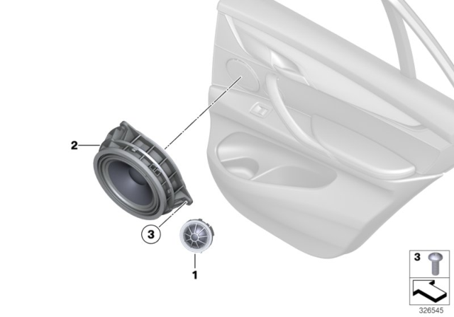 2019 BMW X5 Individual Parts High End Sound System Door Rear Diagram