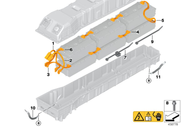 2014 BMW i8 Battery Positive Cable Diagram for 61278609774