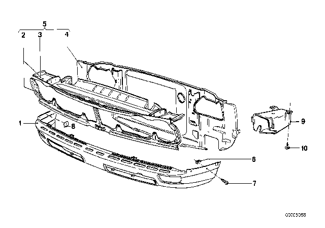 1978 BMW 530i Front Panel Diagram 1