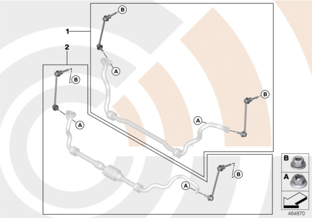 2011 BMW X6 Repair Kit, Anti-Roll Bar Links Diagram 1