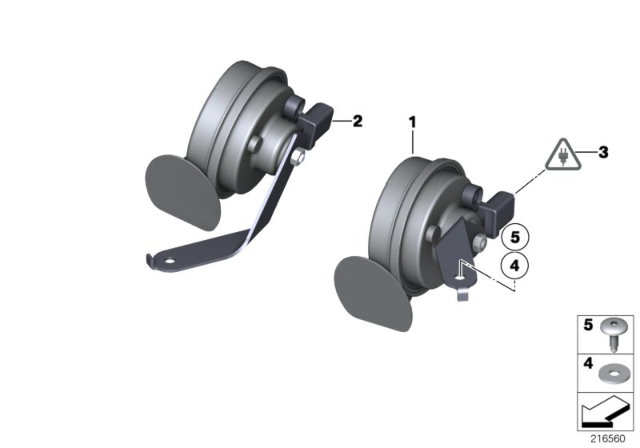 2017 BMW 640i xDrive Horn Diagram