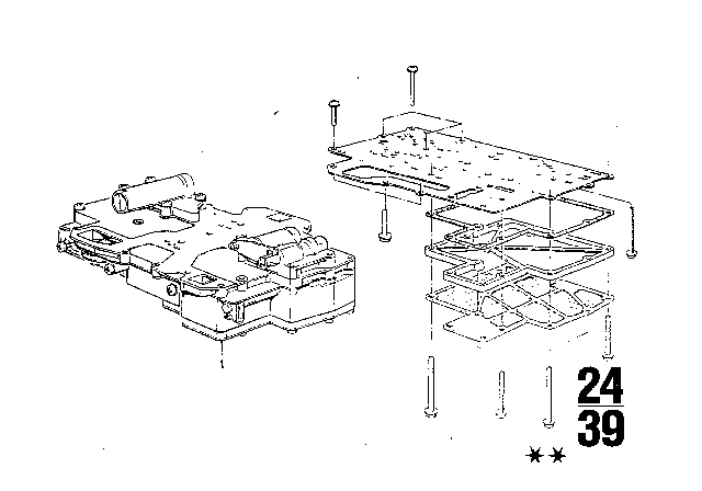 1975 BMW 3.0Si Control Unit & Attaching Parts (ZF 3HP22) Diagram 1