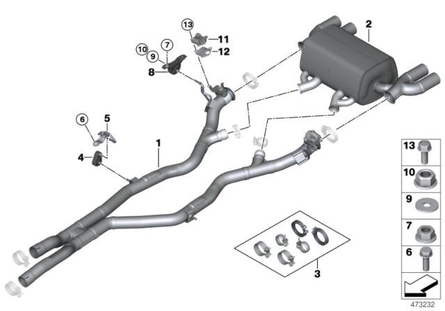2016 BMW M4 Rubber Mounting Diagram for 18207500281