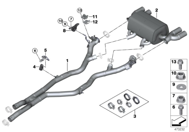 2016 BMW M4 Exhaust System Diagram