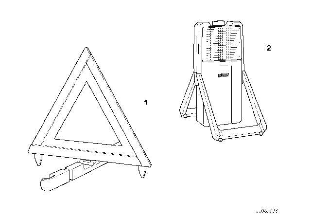 1997 BMW M3 Warning Triangle Diagram