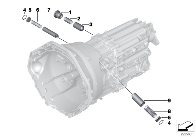 2014 BMW M5 Inner Gear Shifting Parts (GS6-53BZ/DZ) Diagram