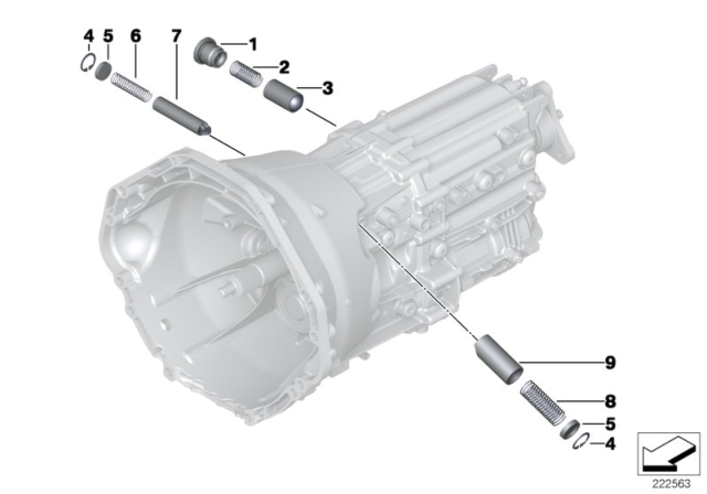 2016 BMW M5 Inner Gear Shifting Parts (GS6-53BZ/DZ) Diagram