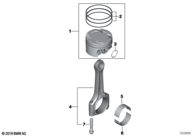 2020 BMW i8 Crankshaft - Pistons Diagram