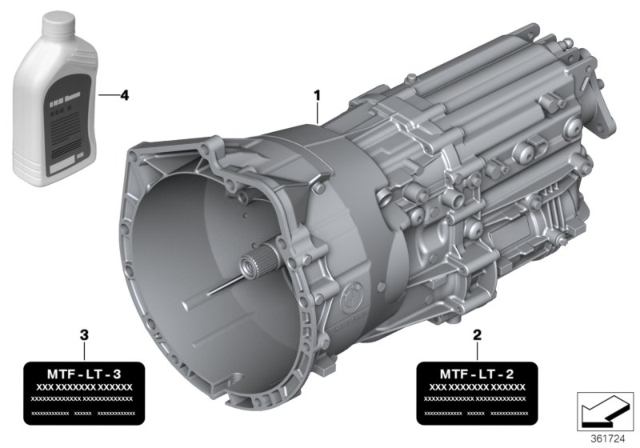 2012 BMW 335is Manual Gearbox GS6-53BZ Diagram