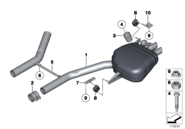 2017 BMW 650i Exhaust System Diagram