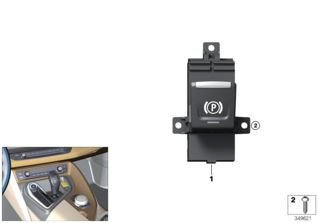 2019 BMW i8 Parking Brake Switch Diagram for 61316822522