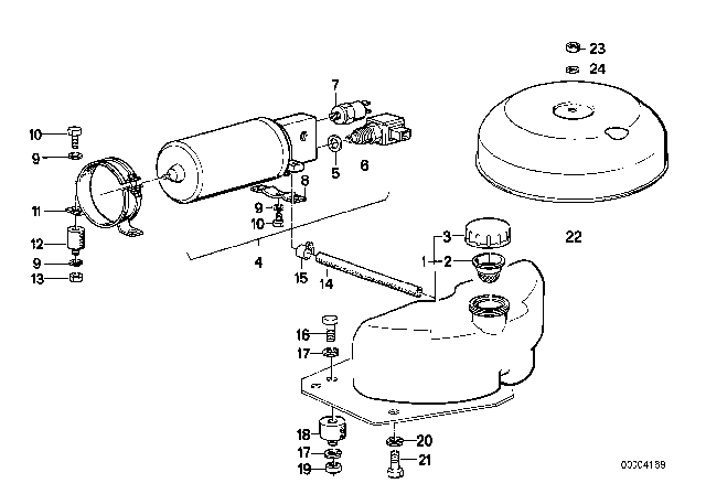 1988 BMW 735i Levelling Device / Pump Unit Diagram