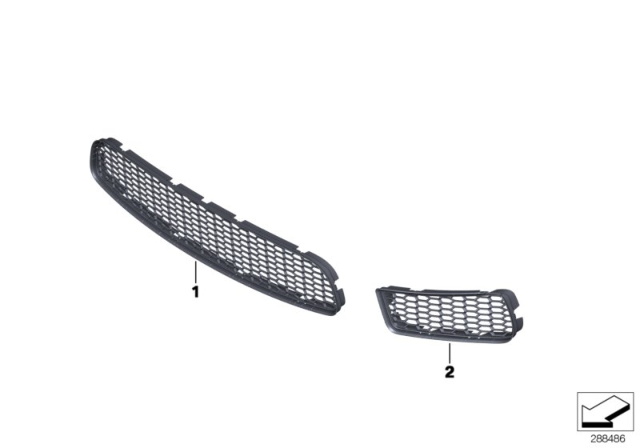 2012 BMW M6 M Trim Panel, Trim Elements Diagram