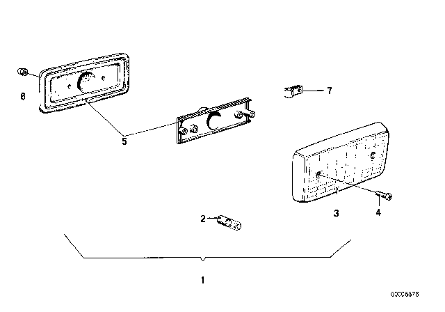 1977 BMW 320i Side Marker Light Diagram