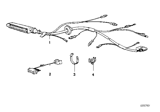 1987 BMW 535i Wiring Set Diagram for 61111369899