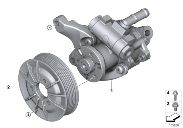 2010 BMW 335i Power Steering Pump Diagram 2