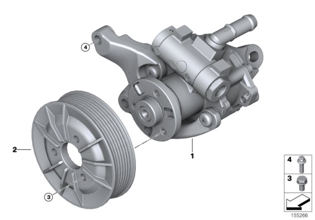 2007 BMW 335i Power Steering Pump Diagram 2