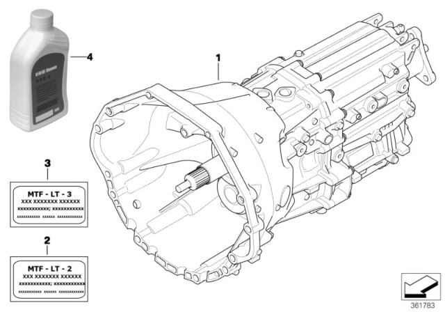 2004 BMW 545i Manual Gearbox GS6-53BZ Diagram